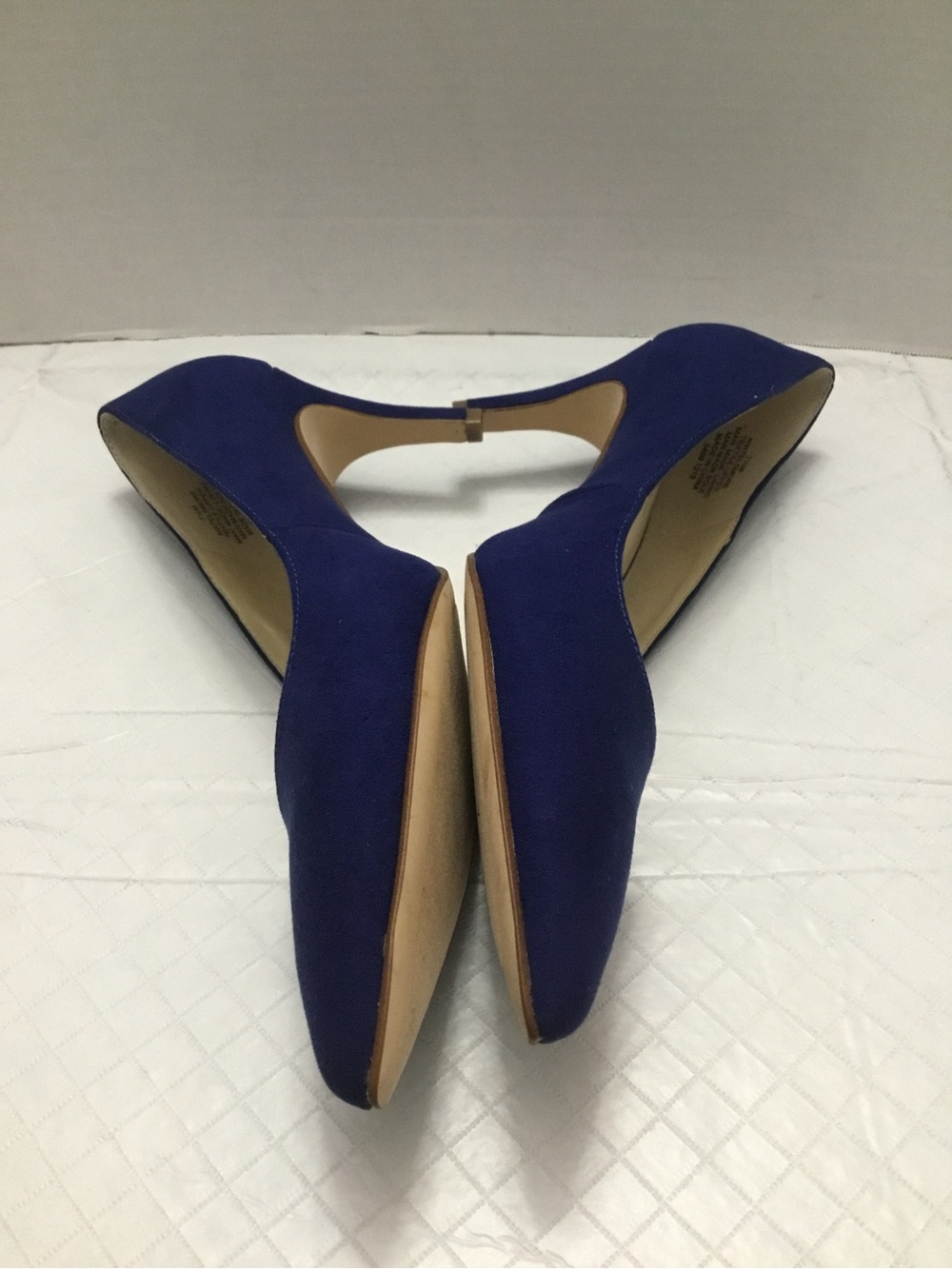 Nine West Royal Blue Pointed Toe Pumps Stiletto Heel Size 7.5 Like New - Picture 5 of 12